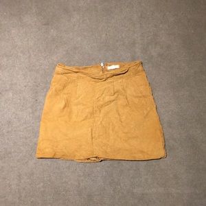 Suede mini skirt